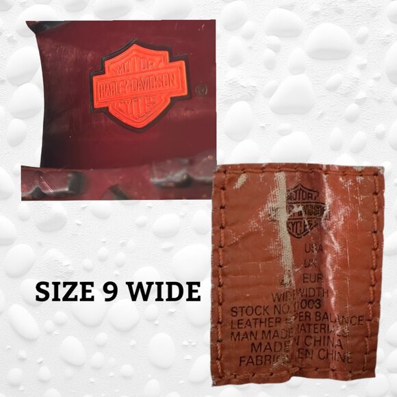 Harley-Davidson Leather Biker Boots – Size 9 Wide - Picture 10 of 10